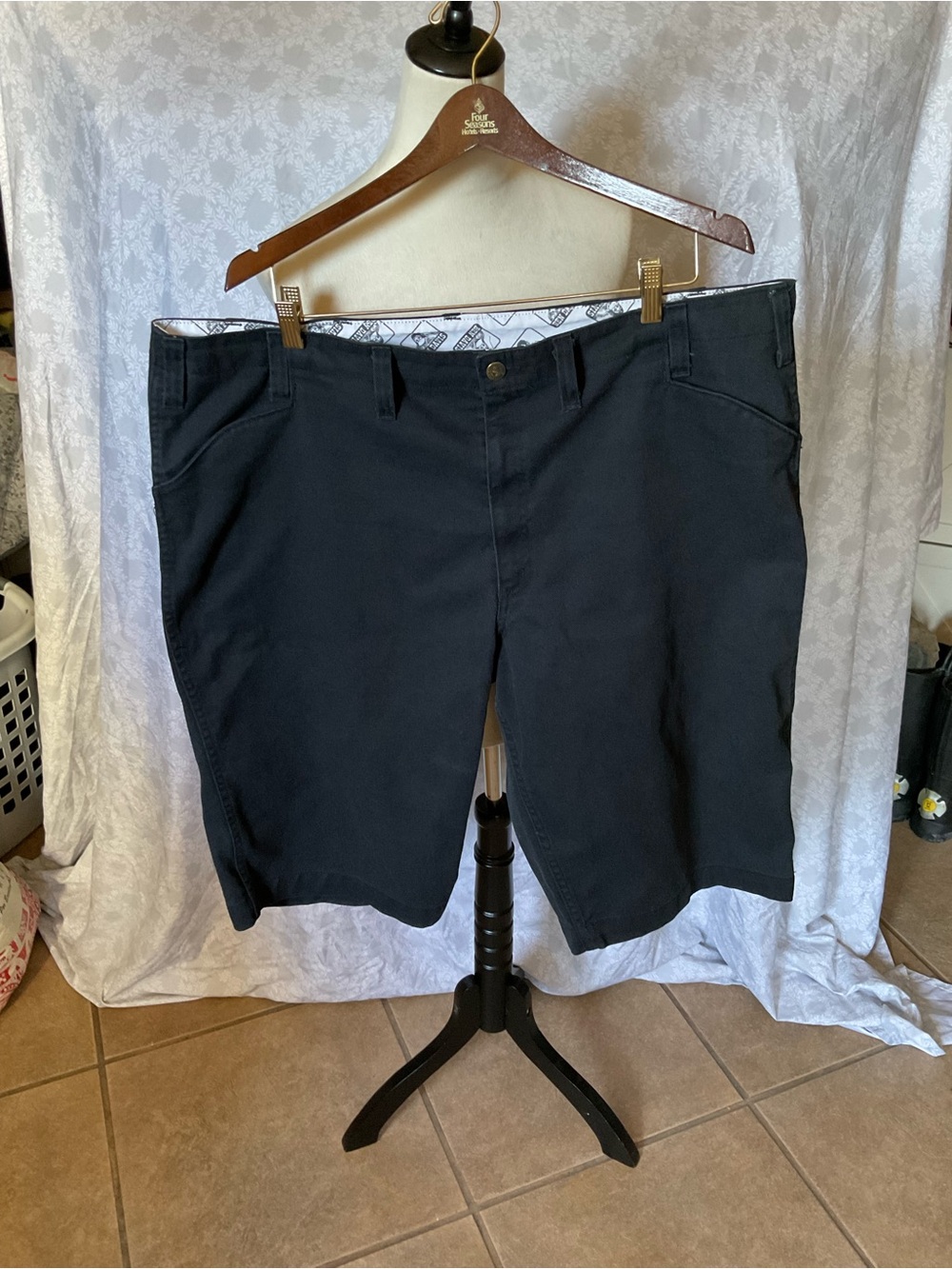 Ben Davis Black Flat-Front Men's Shorts